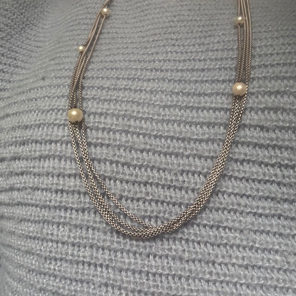 David Yurman vintage pearl and sterling necklace - Picture 1 of 2